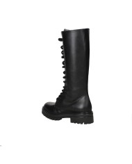 VSL 7113 Stivale alto da donna allacciato in pelle Nero