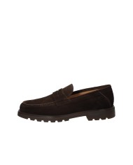 Rossano Bisconti 696-01 Mocassino da uomo suola carrarmato in camoscio Testa Moro