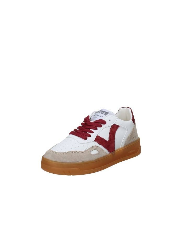Victoria 1257125 Sneaker in pelle Bianco e Bordeaux Victoria 1257125 Sneaker in pelle Bianco e Bordeaux