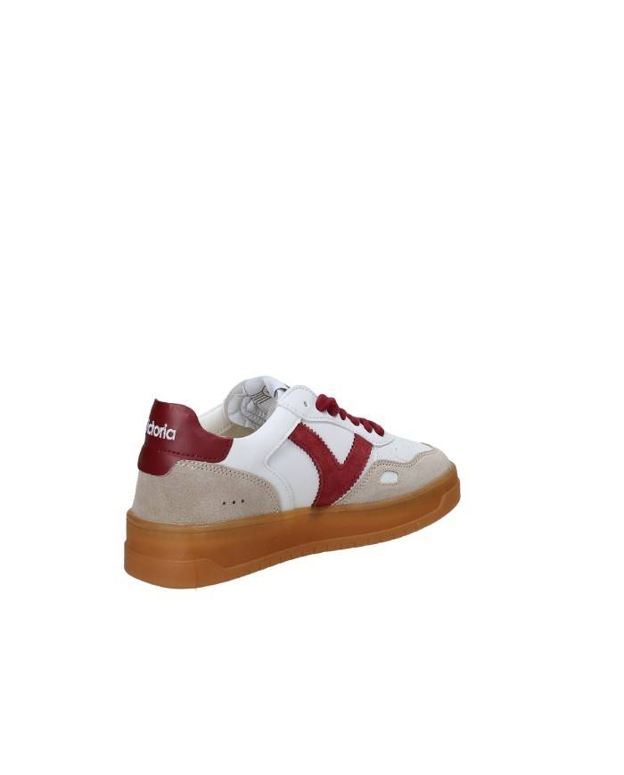Victoria 1257125 Sneaker in pelle Bianco e Bordeaux Victoria 1257125 Sneaker in pelle Bianco e Bordeaux