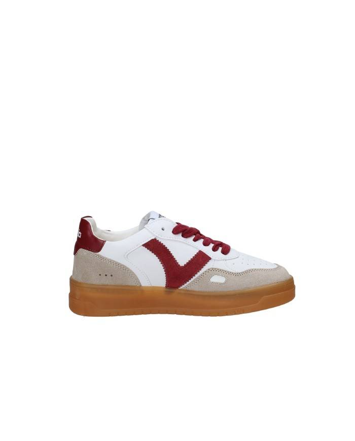 Victoria 1257125 Sneaker in pelle Bianco e Bordeaux Victoria 1257125 Sneaker in pelle Bianco e Bordeaux