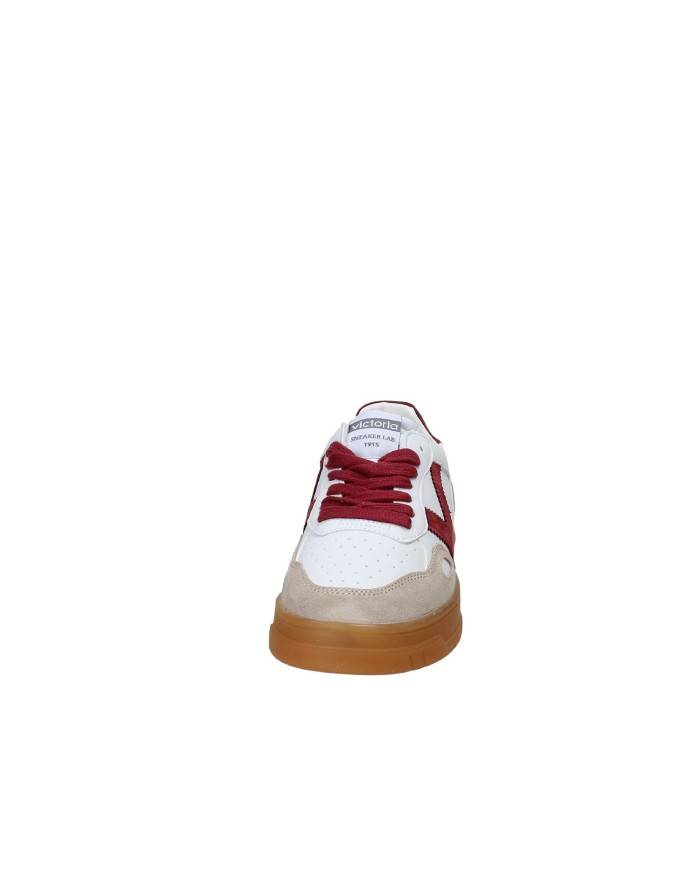 Victoria 1257125 Sneaker in pelle Bianco e Bordeaux Victoria 1257125 Sneaker in pelle Bianco e Bordeaux