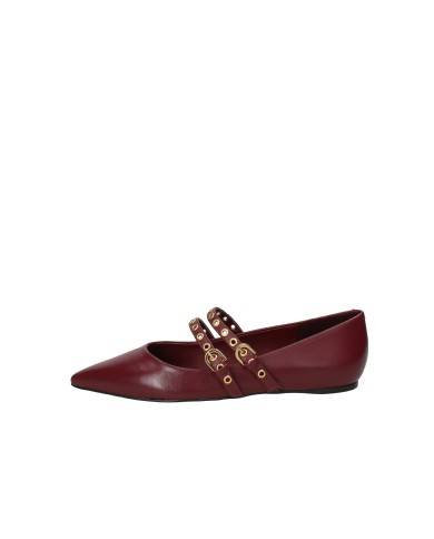 Carrano 507084 Ballerina con due cinturini borchiati in pelle Bordeaux Carrano 507084 Ballerina con due cinturini borchiati in pelle Bordeaux