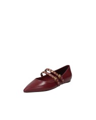 Carrano 507084 Ballerina con due cinturini borchiati in pelle Bordeaux