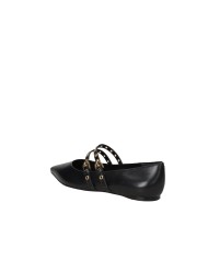 Carrano 507084 Ballerina con due cinturini borchiati in pelle Nero