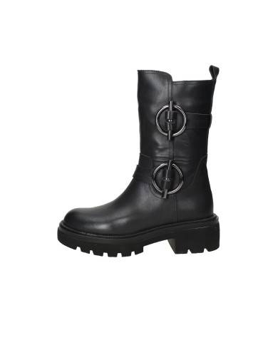 Albano 3037 Anfibio carrarmato "biker" da donna in pelle Nero Albano 3037 Anfibio carrarmato "biker" da donna in pelle Nero