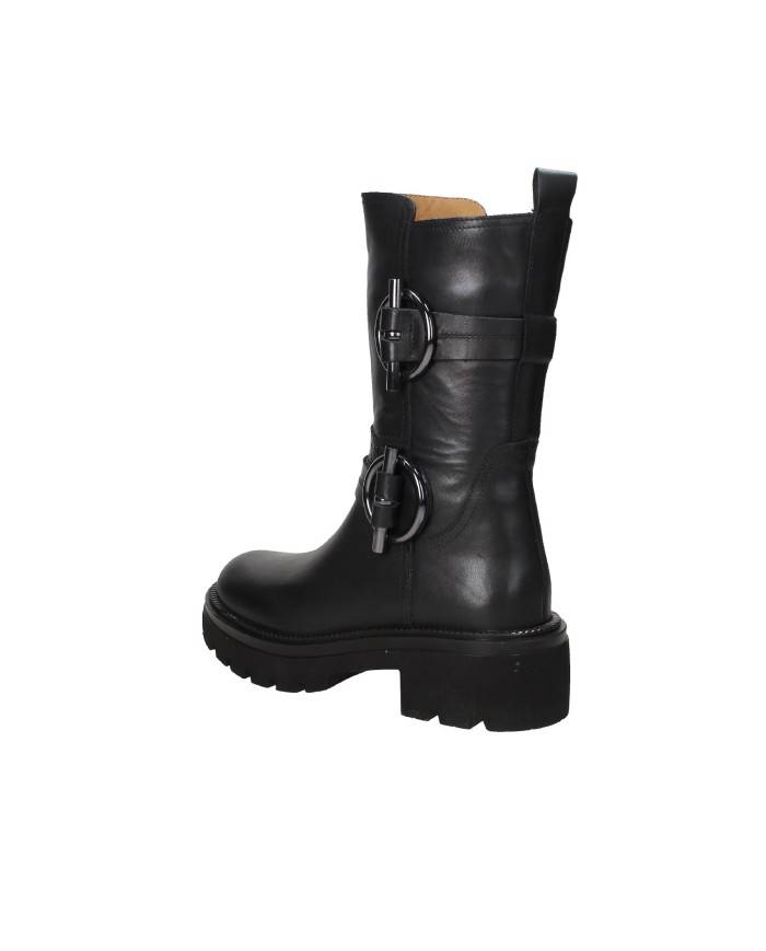 Albano 3037 Anfibio carrarmato "biker" da donna in pelle Nero Albano 3037 Anfibio carrarmato "biker" da donna in pelle Nero