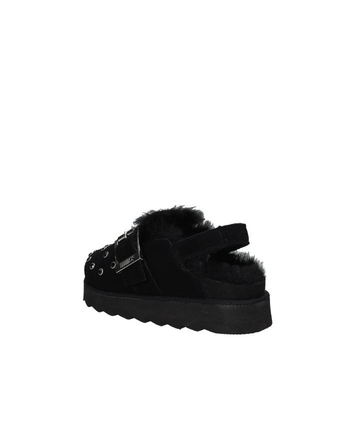 Colors of California stormy65 Sabot slingback con pelo e strass in camoscio Nero Colors of California stormy65 Sabot slingback con pelo e strass in camoscio Nero