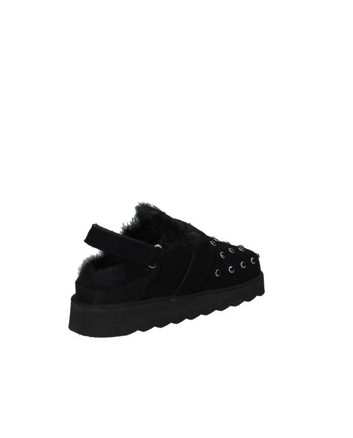 Colors of California stormy65 Sabot slingback con pelo e strass in camoscio Nero Colors of California stormy65 Sabot slingback con pelo e strass in camoscio Nero