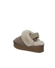Colors of California ywpla07 Sabot con elastico furry slipper in camoscio Taupe