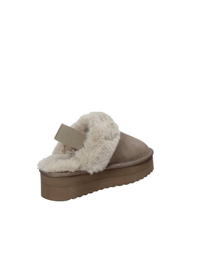 Colors of California ywpla07 Sabot con elastico furry slipper in camoscio Taupe Colors of California ywpla07 Sabot con elastico furry slipper in camoscio Taupe