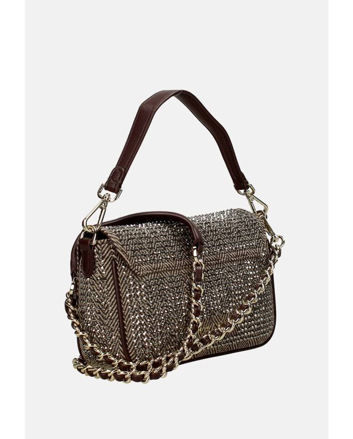 Ermanno Scervino 12402001 Borsa a mano e tracolla in tessuto spigato Taupe