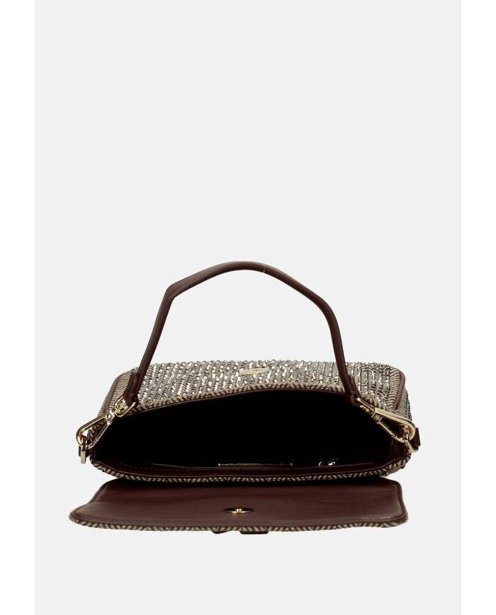 Ermanno Scervino 12402001 Borsa a mano e tracolla in tessuto spigato Taupe