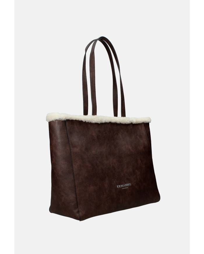 Ermanno Scervino 12401988 Borsa Large con ecopelliccia e in ecopelle Testa Moro