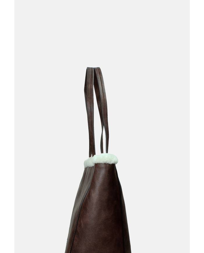 Ermanno Scervino 12401988 Borsa Large con ecopelliccia e in ecopelle Testa Moro