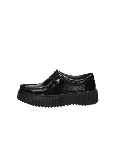 Clarks Torhill Bee.26179111 Derby Ingegnere donna in vernice Nero