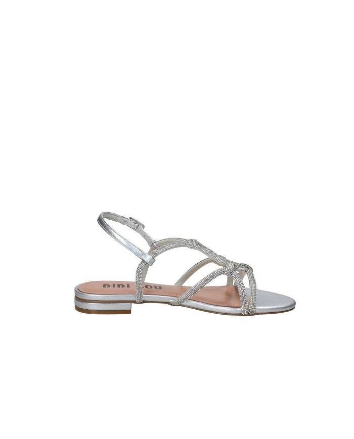 Bibi Lou 859z00hg Sandalo basso in laminato e strass Argento Bibi Lou 859z00hg Sandalo basso in laminato e strass Argento
