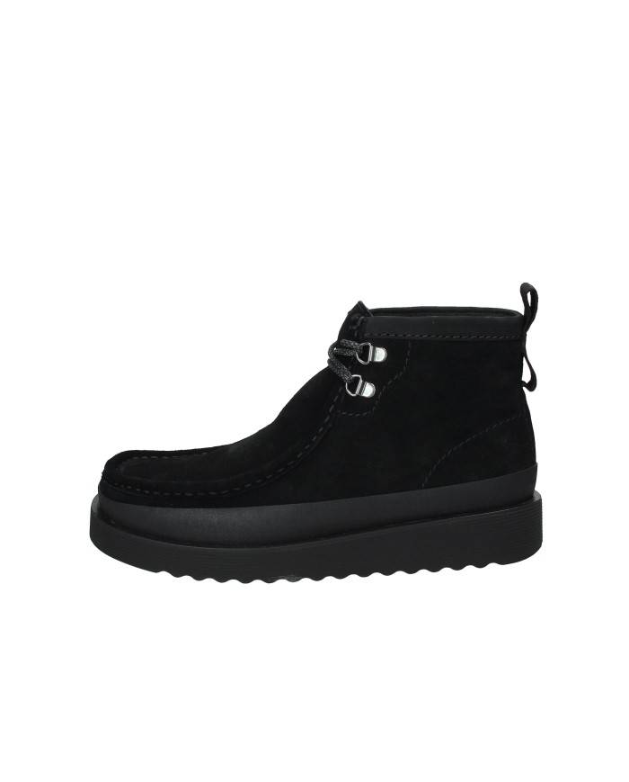 Clarks WallabeeFTR2Hi.26183461 Polacchino allacciato da uomo in pelle scamosciata Nero Clarks WallabeeFTR2Hi.26183461 Polacchino allacciato da uomo in pelle scamosciata Nero
