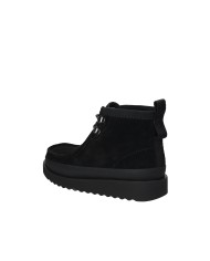 Clarks WallabeeFTR2Hi.26183461 Polacchino allacciato da uomo in pelle scamosciata Nero