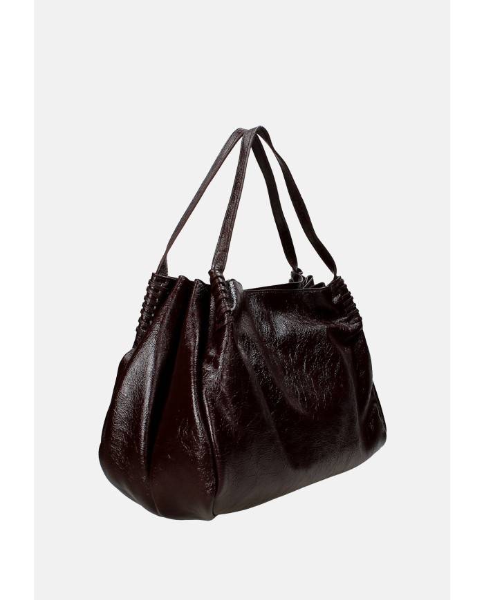 Ermanno Scervino 12402052 Borsa a spalla in ecopelle lucida Testa Moro Ermanno Scervino 12402052 Borsa a spalla in ecopelle lucida Testa Moro