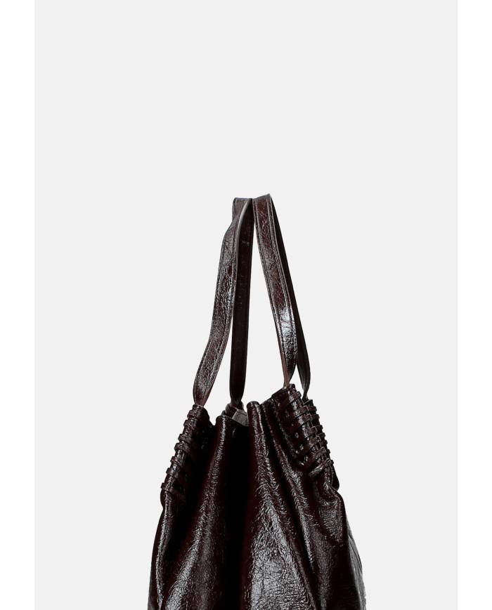 Ermanno Scervino 12402052 Borsa a spalla in ecopelle lucida Testa Moro Ermanno Scervino 12402052 Borsa a spalla in ecopelle lucida Testa Moro