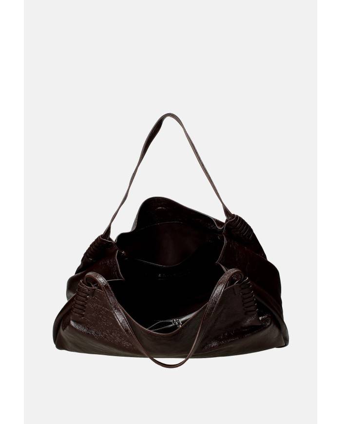 Ermanno Scervino 12402052 Borsa a spalla in ecopelle lucida Testa Moro Ermanno Scervino 12402052 Borsa a spalla in ecopelle lucida Testa Moro