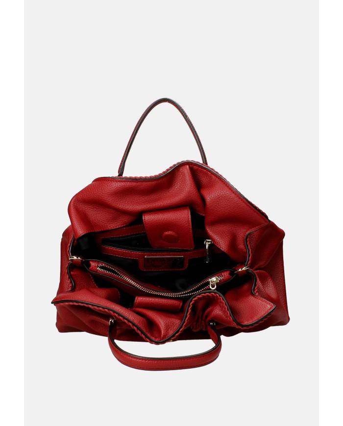 Ermanno Scervino 12402056 Borsa media due manici e tracolla in ecopelle Bordeaux