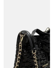 Ermanno Scervino 12401970 Borsa a amano e a spalla in ecopelle tessuto e strass Nero Ermanno Scervino 12401970 Borsa a amano e a spalla in ecopelle tessuto e strass Nero