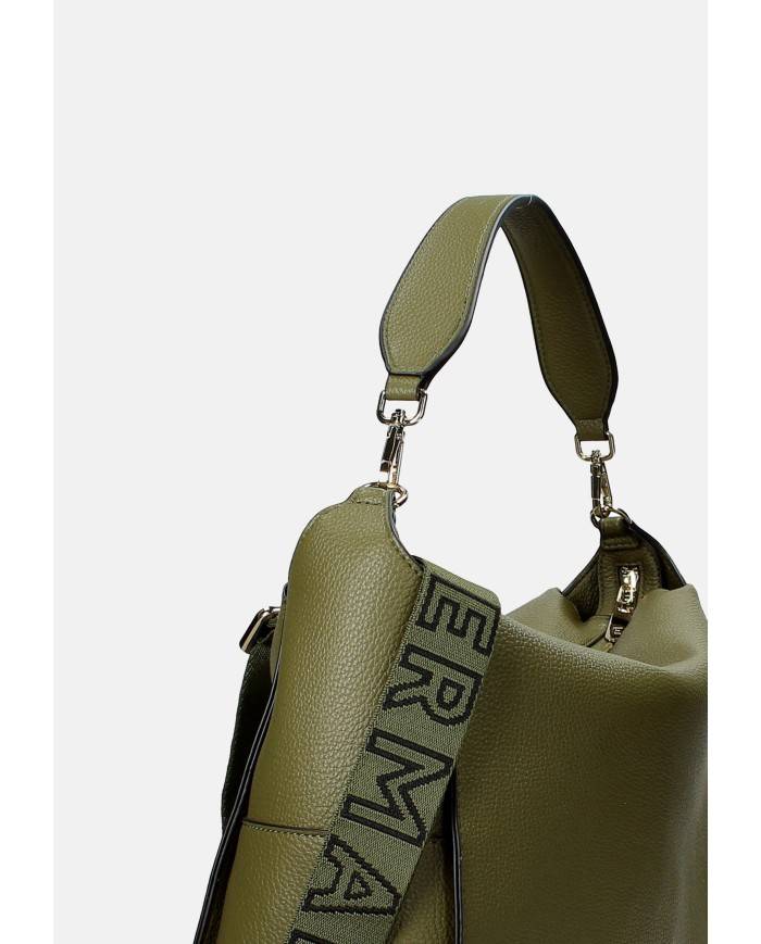 Ermanno Scervino 12402013 Borsa large a spalla e tracolla in ecopelle Verde Militare Ermanno Scervino 12402013 Borsa large a spalla e tracolla in ecopelle Verde Militare