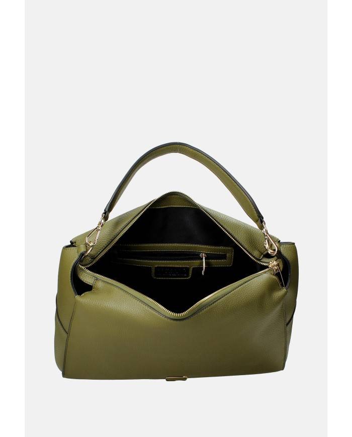 Ermanno Scervino 12402013 Borsa large a spalla e tracolla in ecopelle Verde Militare Ermanno Scervino 12402013 Borsa large a spalla e tracolla in ecopelle Verde Militare