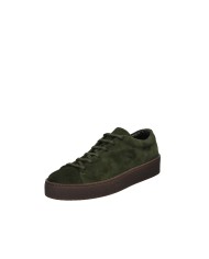 Pawelk's 25450 Sneaker bassa uomo in pelle scamosciata Verde Militare