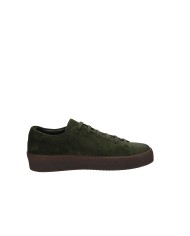 Pawelk's 25450 Sneaker bassa uomo in pelle scamosciata Verde Militare