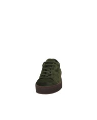 Pawelk's 25450 Sneaker bassa uomo in pelle scamosciata Verde Militare