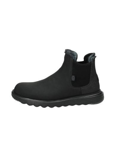 Hey Dude Shoes Branson Classic.060 Beatles in ecopelle e tessuto Nero Hey Dude Shoes Branson Classic.060 Beatles in ecopelle e tessuto Nero