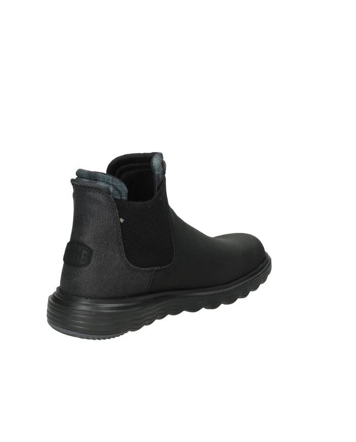 Hey Dude Shoes Branson Classic.060 Beatles in ecopelle e tessuto Nero Hey Dude Shoes Branson Classic.060 Beatles in ecopelle e tessuto Nero