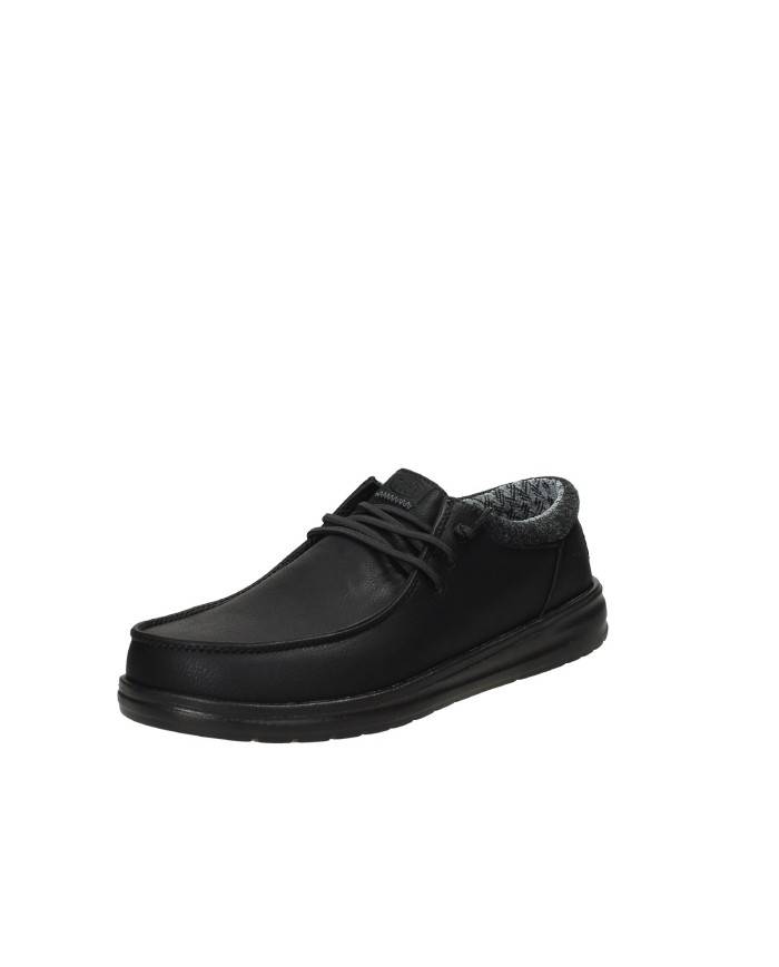Hey Dude Shoes Paul Classic.060 Mocassino uomo in eco nabuk Nero Hey Dude Shoes Paul Classic.060 Mocassino uomo in eco nabuk Nero