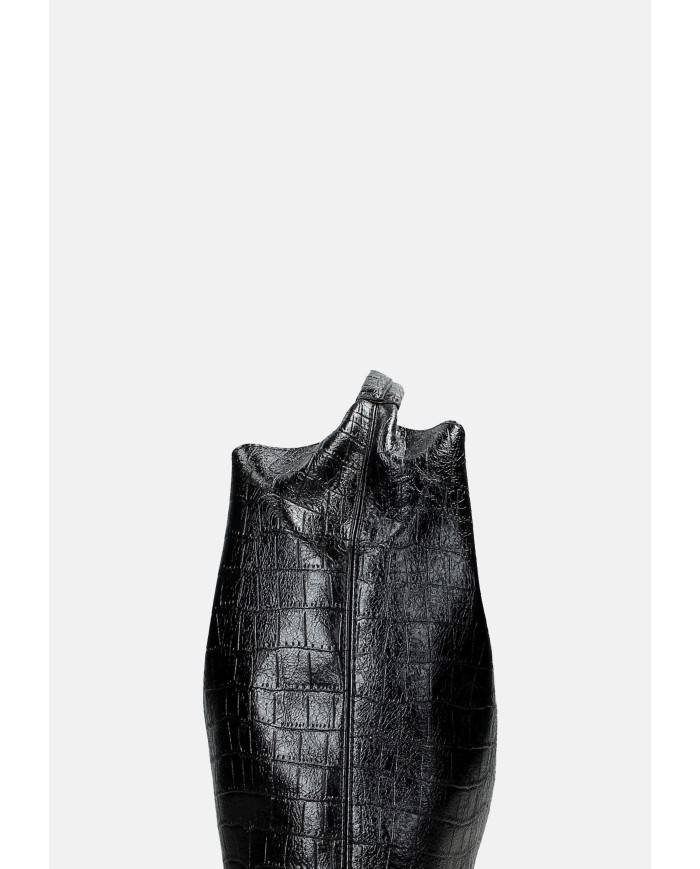 Ermanno Scervino 12402005 Borsa maxi in ecopelle stampa cocco Nero