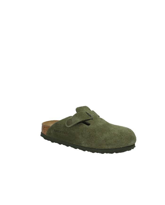 Birkenstock Boston.1024714 Sabto Boston in camoscio Verde Timo Birkenstock Boston.1024714 Sabto Boston in camoscio Verde Timo