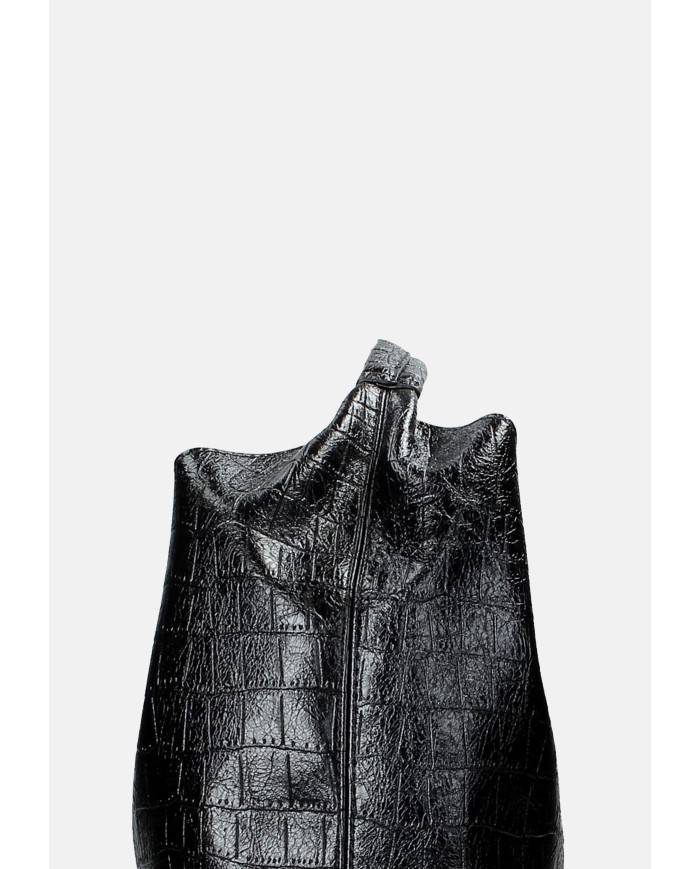 Ermanno Scervino 12402006 Borsa small in ecopelle stampa cocco Nero