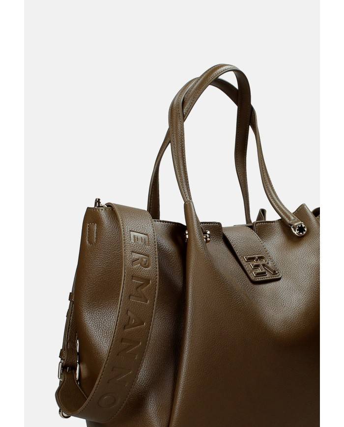 Ermanno Scervino 12401984 Borsa a spalla large in ecopelle Taupe Ermanno Scervino 12401984 Borsa a spalla large in ecopelle Taupe