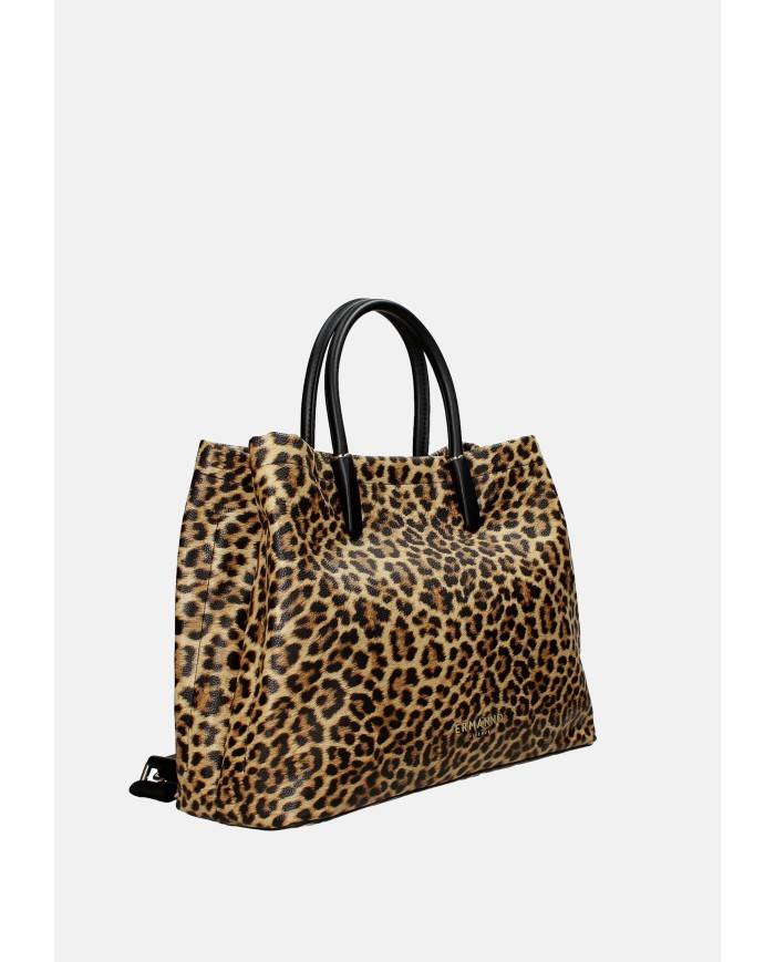 Ermanno Scervino 12402021 Borsa Large in ecopelle Leopardo