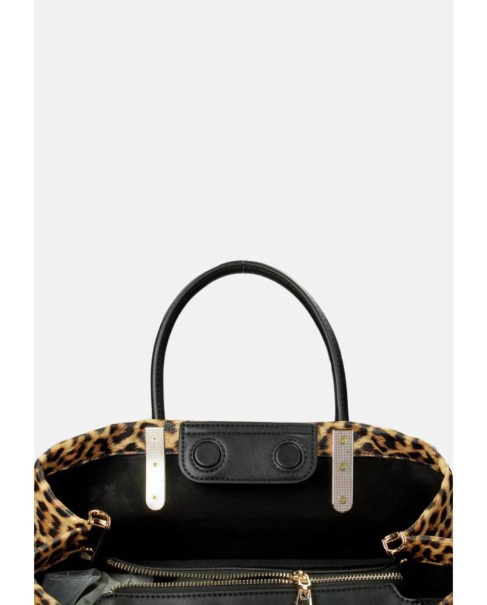 Ermanno Scervino 12402021 Borsa Large in ecopelle Leopardo
