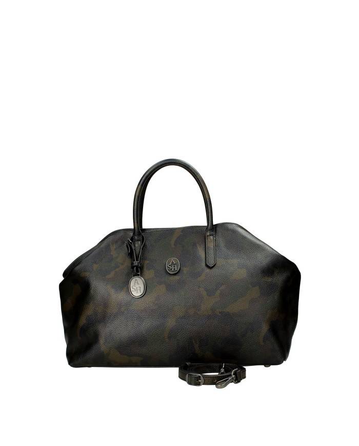 Ash Jacqueline.06 Borsa grande a mano e a tracolla in pelle camouflage Verde Militare Ash Jacqueline.06 Borsa grande a mano e a tracolla in pelle camouflage Verde Militare