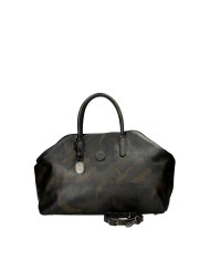 Ash Jacqueline.06 Borsa grande a mano e a tracolla in pelle camouflage Verde Militare