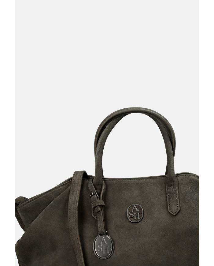 Ash Justine 05 Borsa a mano e a tracolla in camoscio Grigio