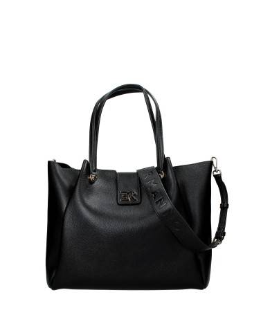 Ermanno Scervino 12401984 Borsa media a spalla e tracolla in ecopelle Nero