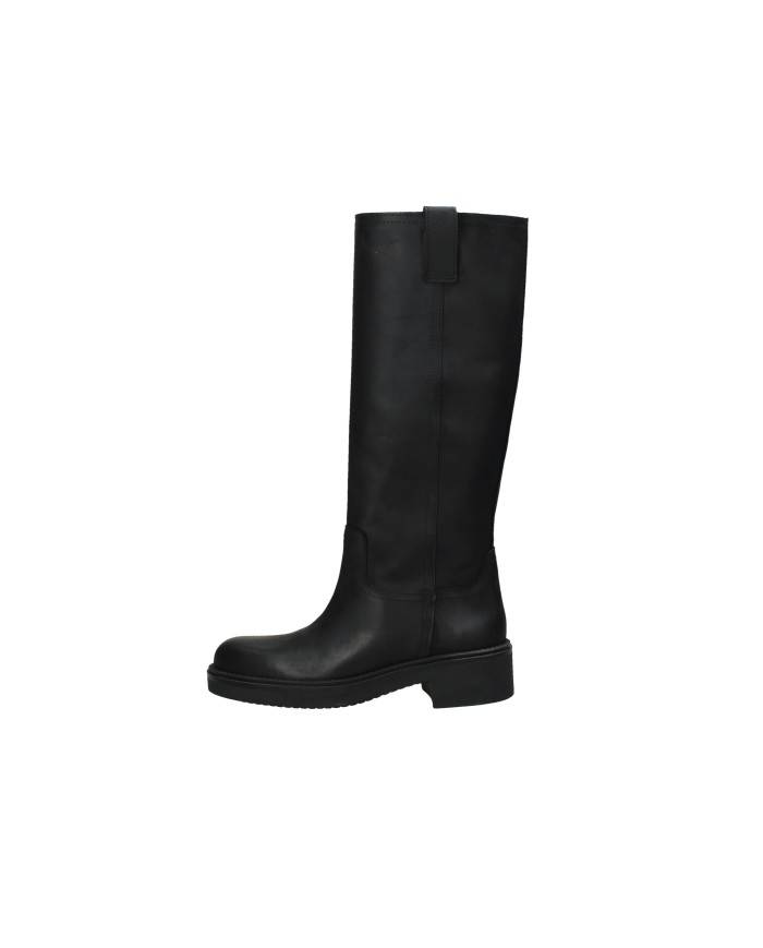 The Icona Polo40 Stivale tubolare stile equestre in nabuk Nero