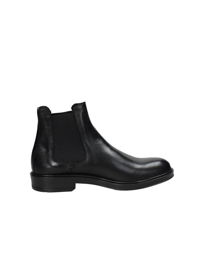 Pawelk's 22836.G Polacchino Beatles da uomo in pelle Nero