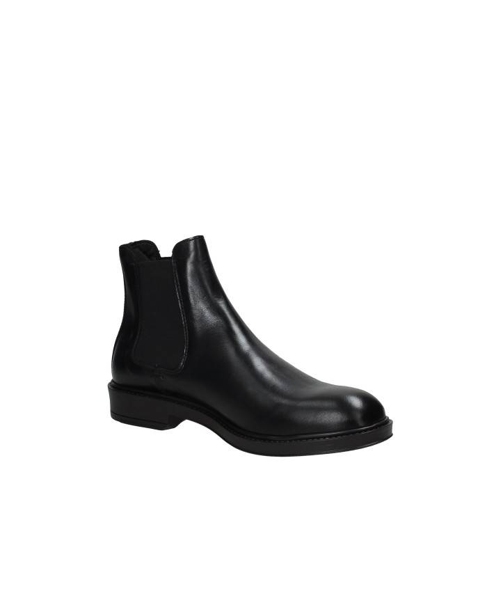 Pawelk's 22836.G Polacchino Beatles da uomo in pelle Nero