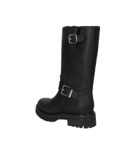 VSL 7883 Stivale con carrarmato stile biker in nabuk Nero